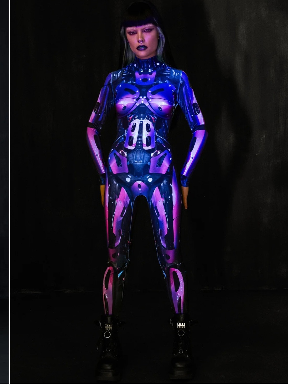 Badinka Cyberware Android Costume - Magenta